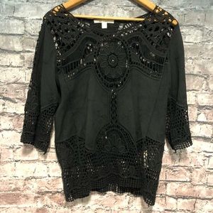 Francesca’s Collections Miami Crochet Top Small
